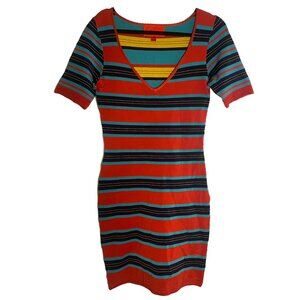 Zac Posen Z Spoke Striped Bodycon Dress